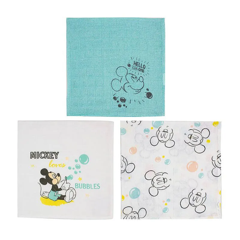 3 Langes Coton Mickey - 60x60cm-0