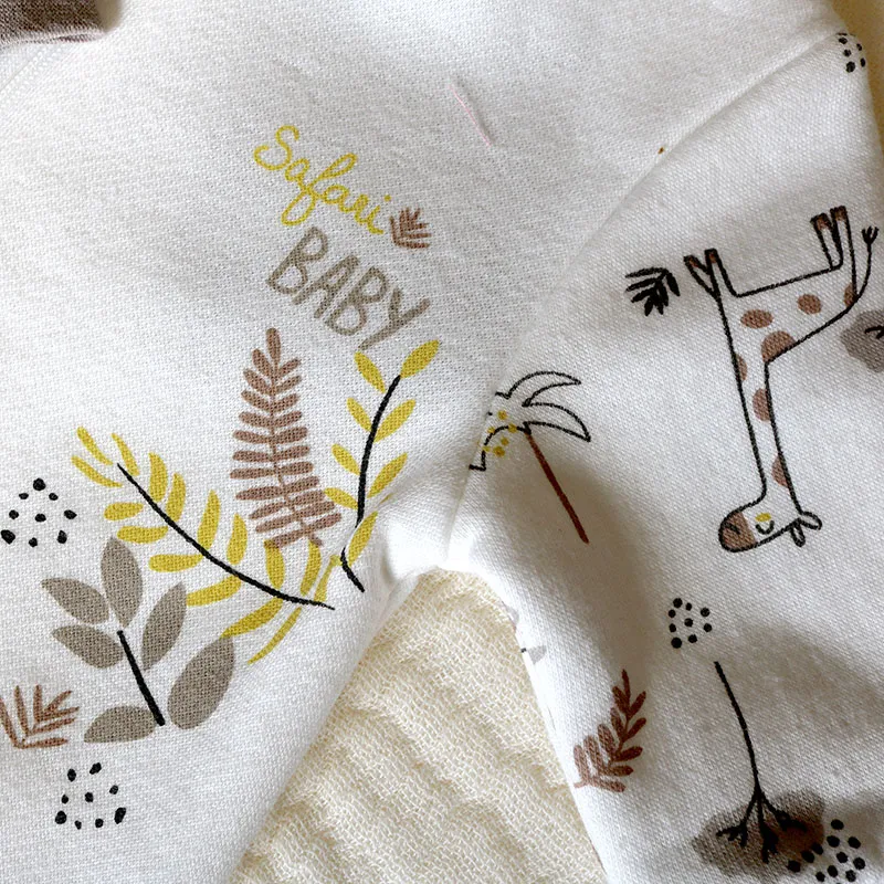 Combinaison + Chaussons Baby Safari - Ecru-5
