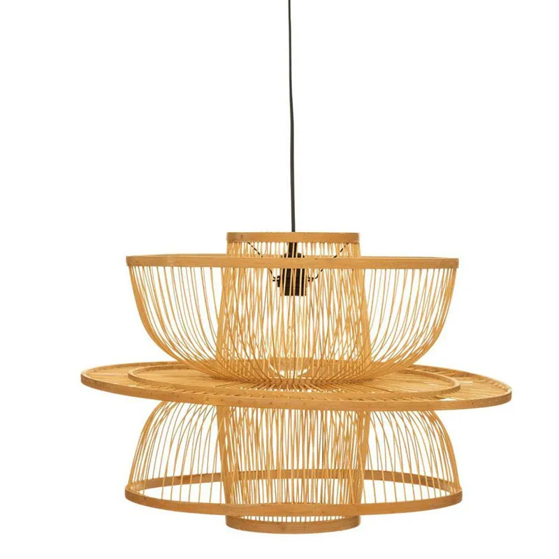 Suspension bambou Ava Noir - Ø58x45cm-0