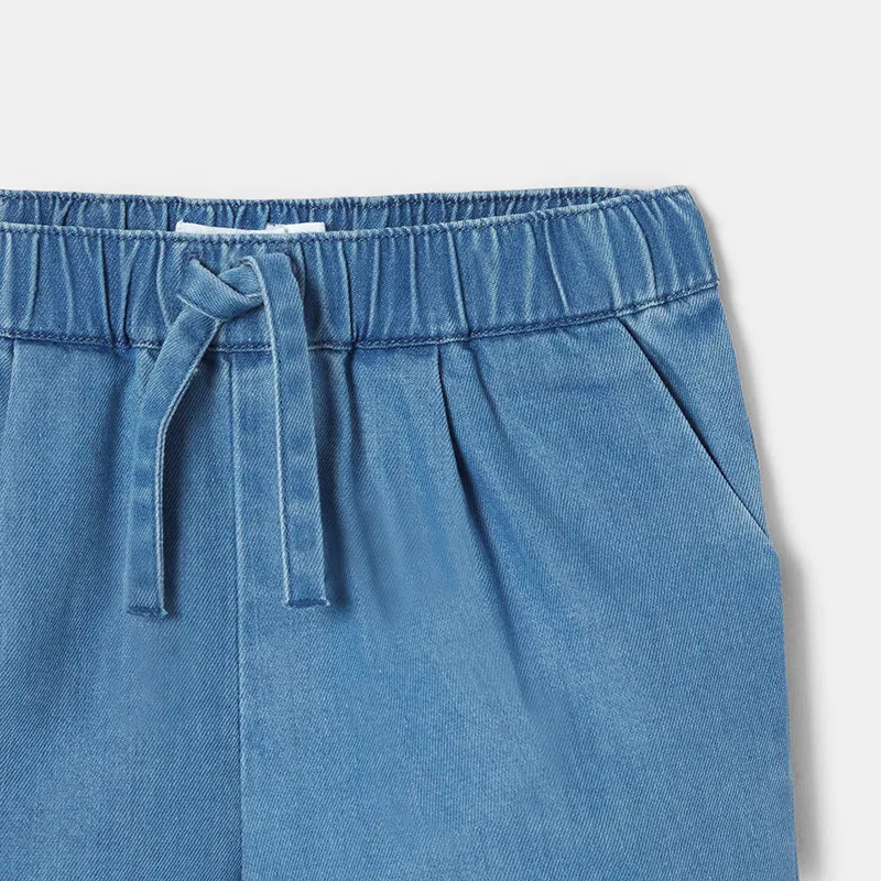 Short Mixte - Chambray Bleu-2