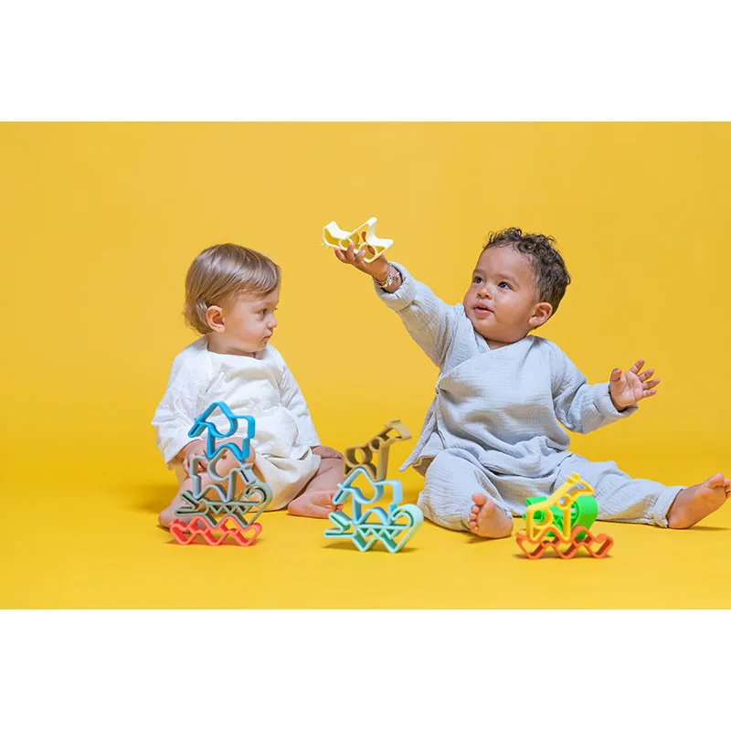 4 Animaux Silicone Pastel - 0m+-10