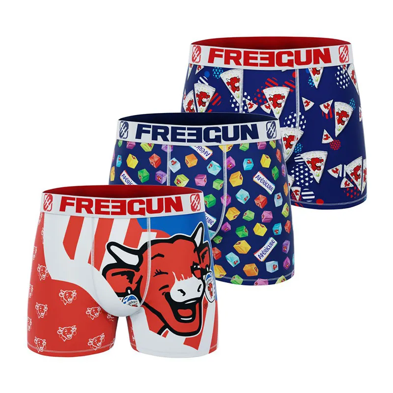 3 boxers enfant La Vache Qui Rit - Rouge/Bleu/Blanc-0