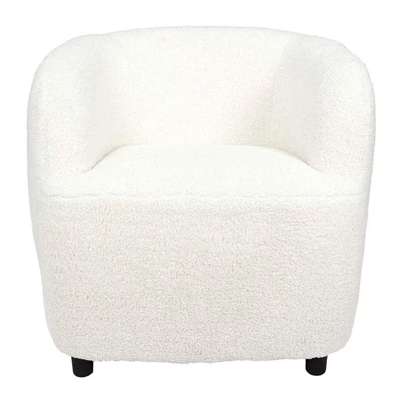 Fauteuil à bouclette Kim - Blanc-2