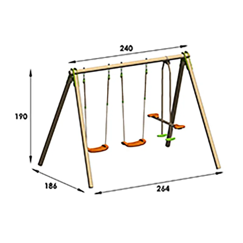 Portique Bois Natura 1,90m - 3+-2