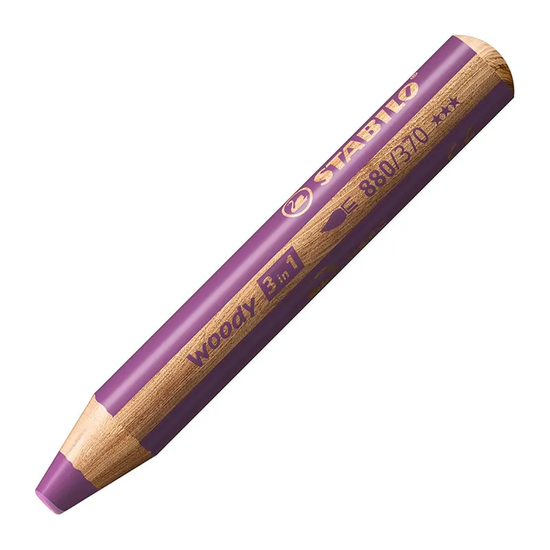 Crayons de couleurs Woody Licorne + 1 taille-crayon - 6pcs-1