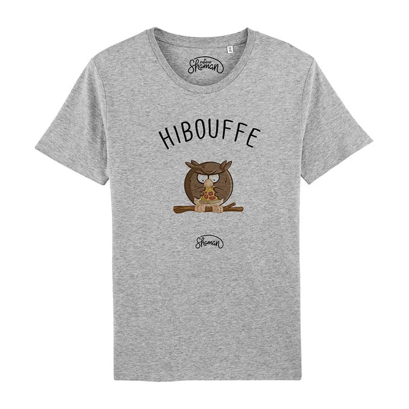T-shirt Homme Hibouffe BIO - Gris chiné-0