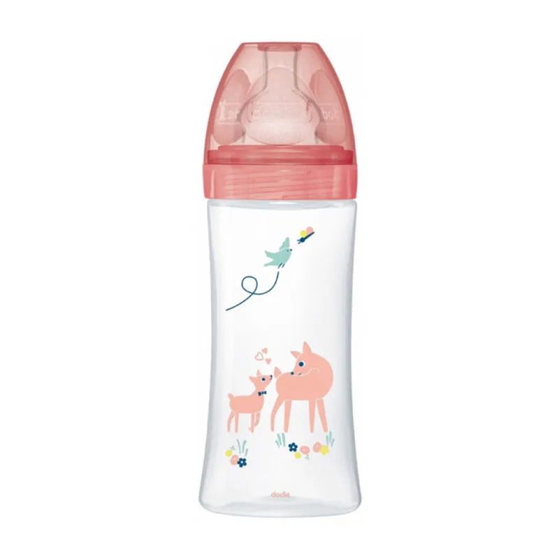 Coffret 2 Bibs anti-coliq. Tétines plates 330ml déb.3 Air/Jardin - 6m+-2