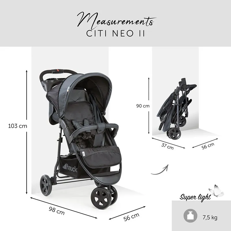Poussette Shopper Citi Neo II Caviar Stone - 6m+-8