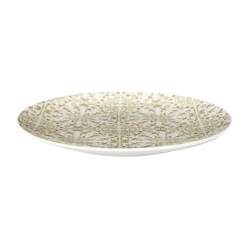 6 Assiettes en porcelaine Motif Faience - ø27cm-1