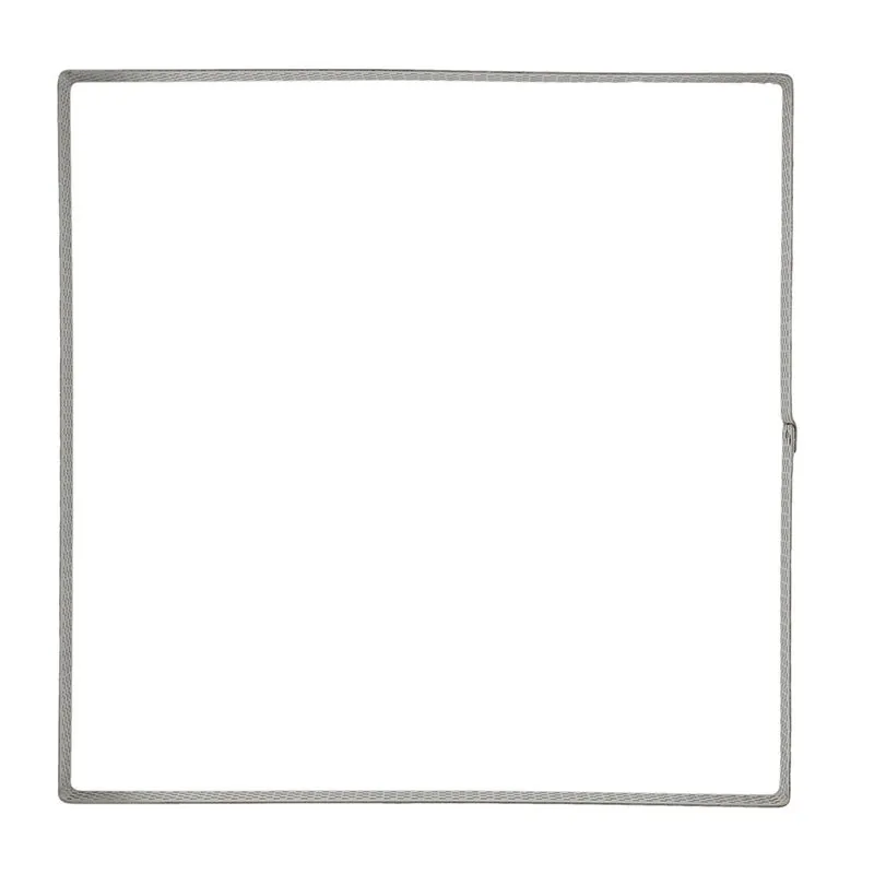 Cadre pâtisserie perforé carré Inox - 18cm-1