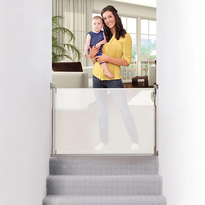 Barrière de Sécurité Rétractable Blanc - 0-140xH.93cm-0