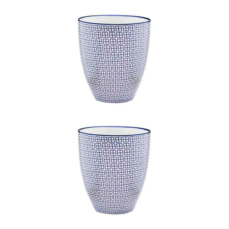 2 Mugs Dark Blue Square - 30cl-1