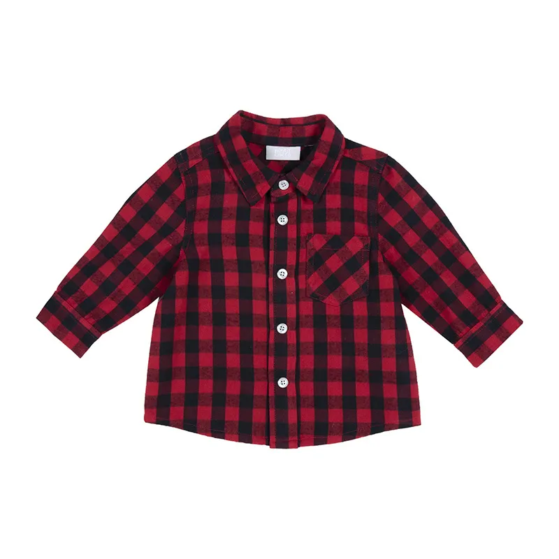 Chemise à carreaux - Rouge/Noir-0