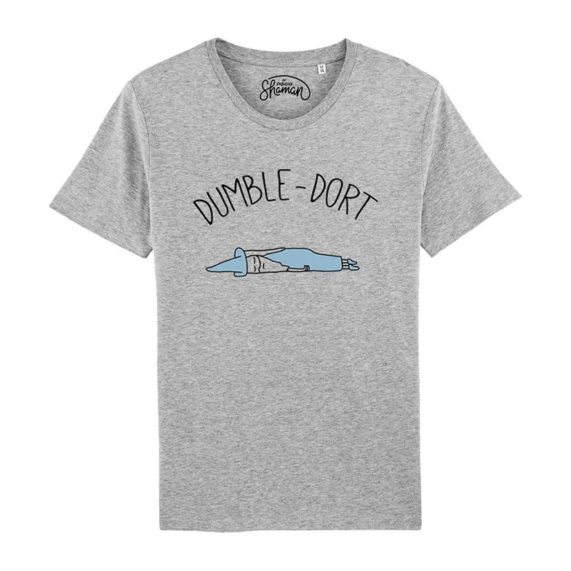 T-shirt Homme Dumble dort BIO - Gris chiné-0
