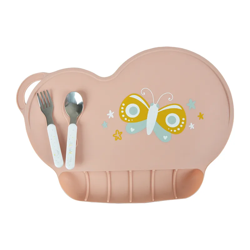 Set de table + Récupérateur Papillon Fantasy Garden - 40x28x2,5cm-0