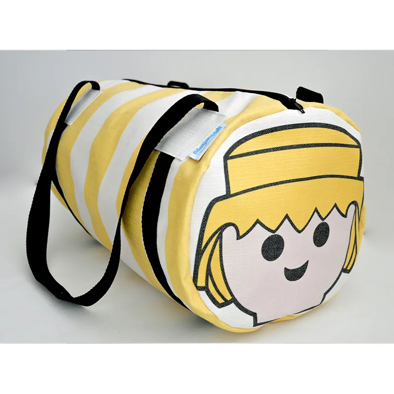 Sac Week-end Playmobil rayures Jaune - 20x40x20cm-1