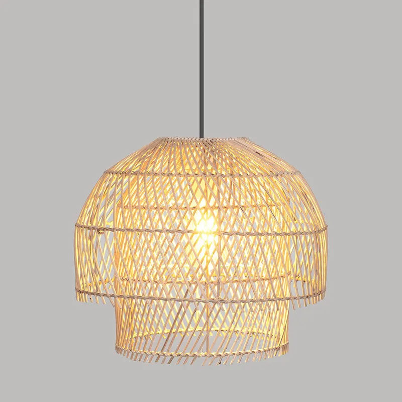 Suspension Rotin/Métal - Ø38x30cm-2
