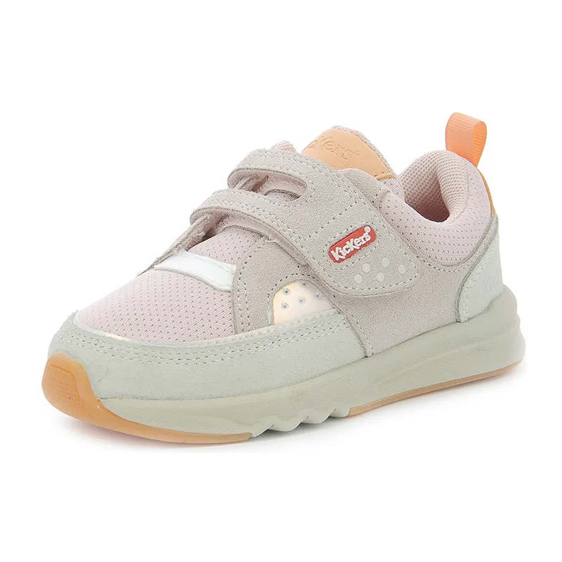 Sneakers basses Kikustom - Rose clair/Beige/Orange-1