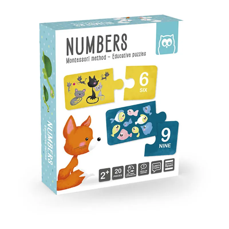 Puzzle nombres Montessori 20pcs - 24m+-0