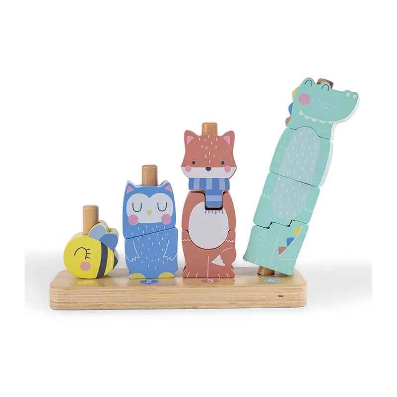 Jeu à empiler en bois Apprendre à compter - 12m+-3