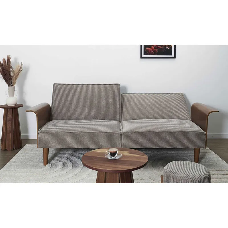 Canapé convertible Côtelé Scott - 90x205x83cm-7