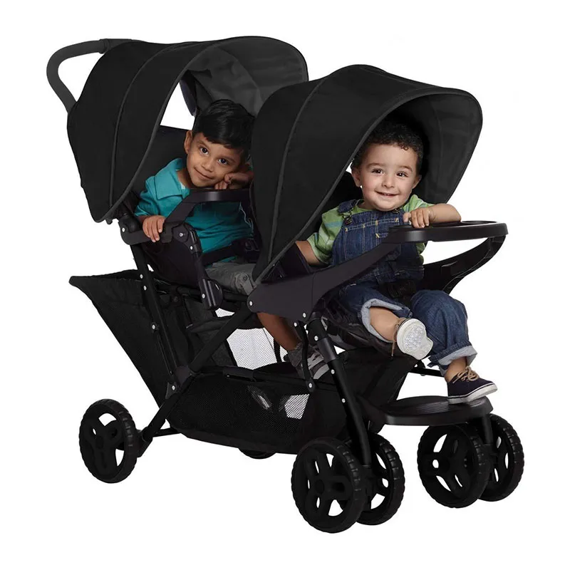 Poussette Double Stadium Noir/Gris - 6m+-5