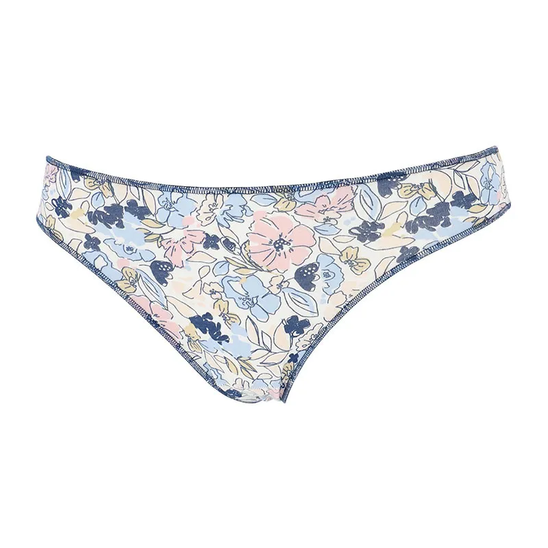 3 Culottes Mini Fleurs - Bleu/Blanc-4