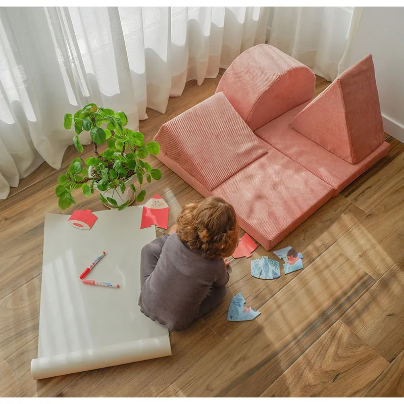 Triangle Montessori en mousse Rose - 25x39x33cm-3