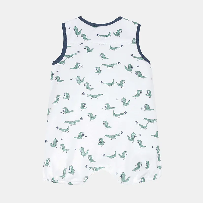 Combishort Coton BIO Mixte - Blanc-1