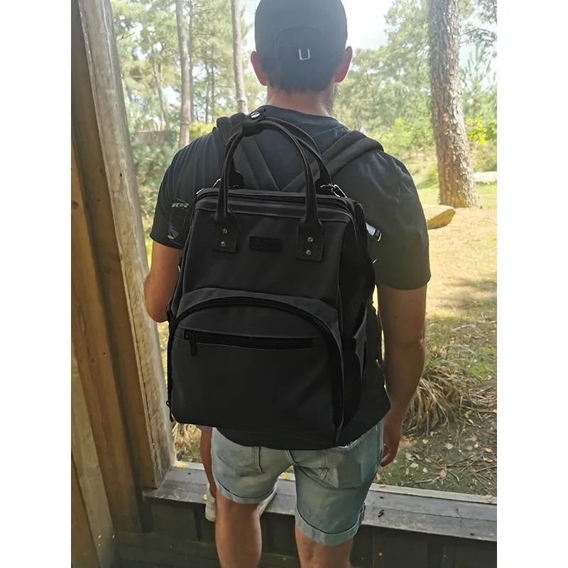 Sac à langer Noir - 26x40x17m-6