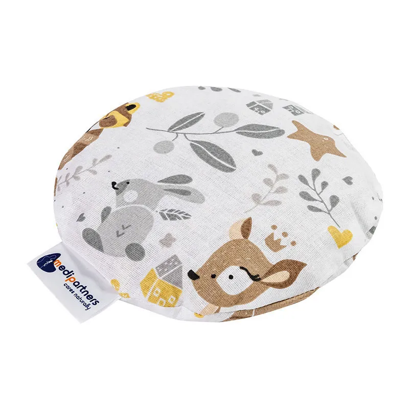 Bouillotte Noyaux de cerises Cerf beige - Ø15cm-0