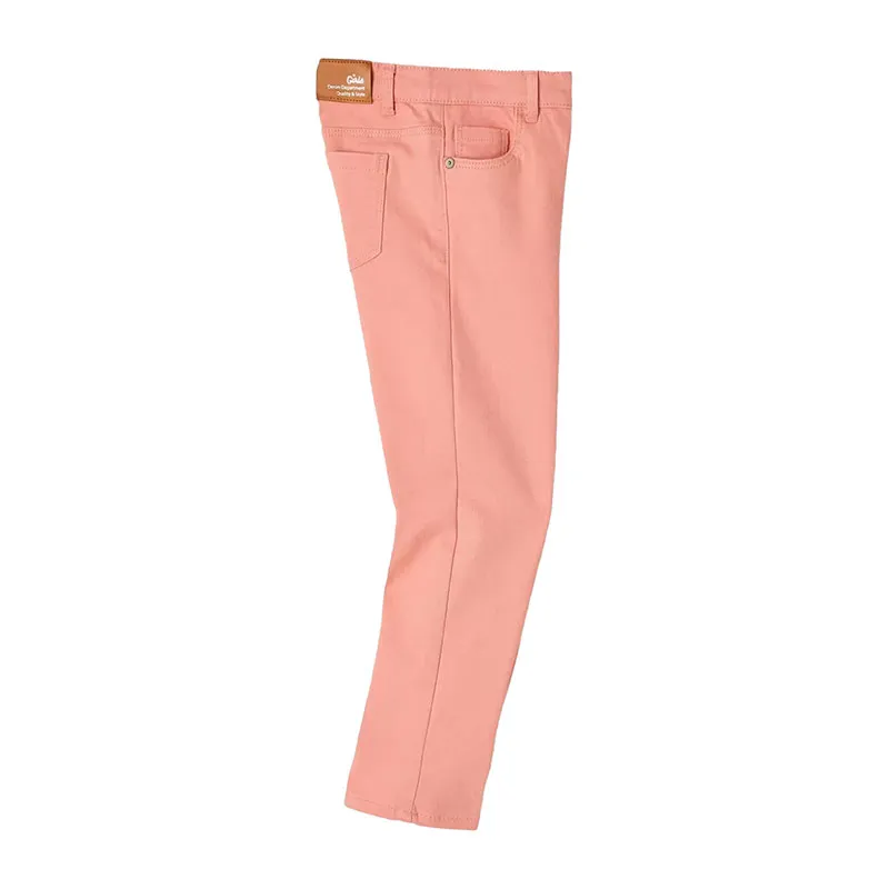 Pantalon Mom MorphologiK Fin fille - Pêche-0