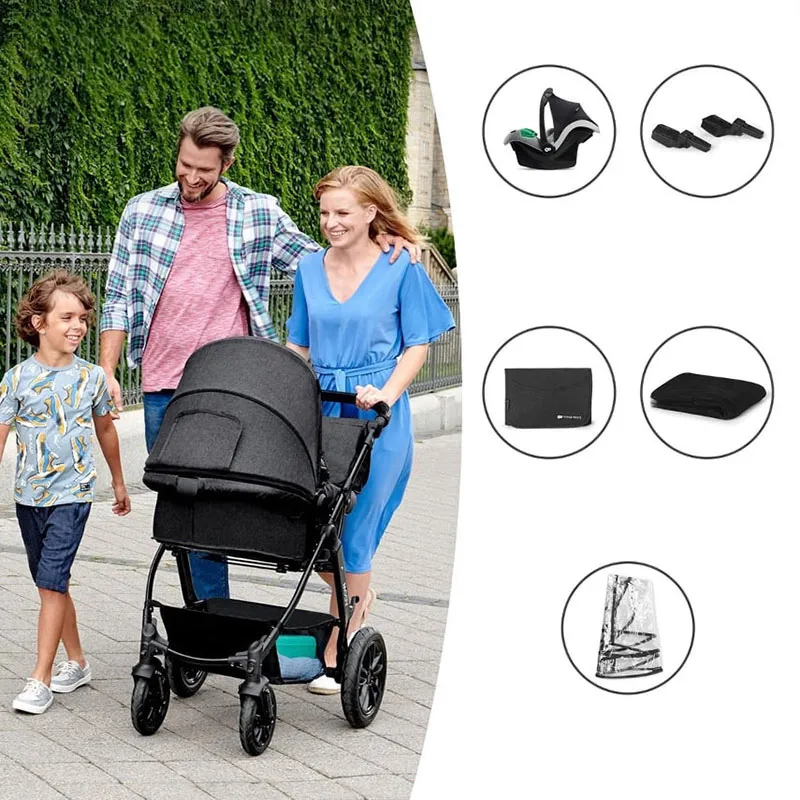 Poussette Moov 3en1 Mink Pro Grey Melange - 0m+-11