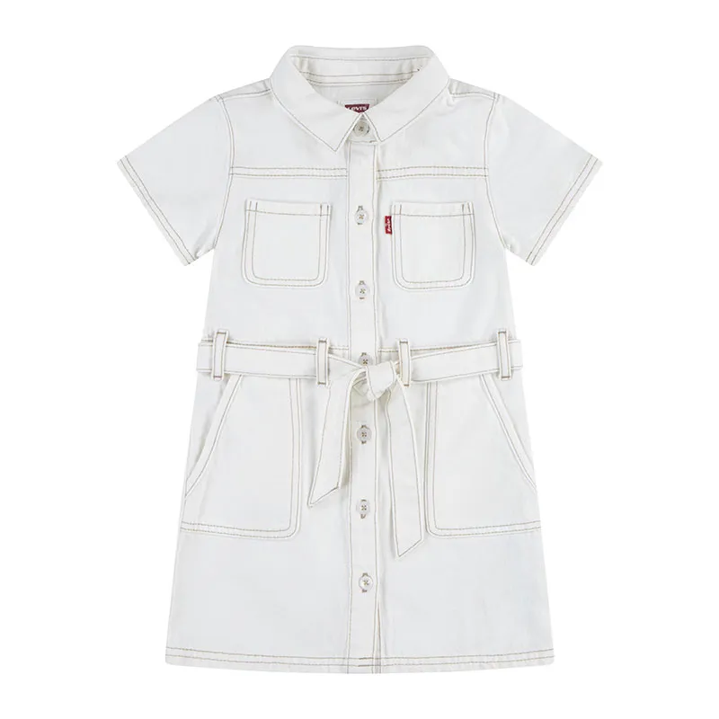 Robe chemise jean Organic Utility - Natural-1