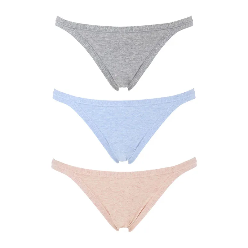 3 Strings Coton Biélastique - Gris/Bleu/Rose-0