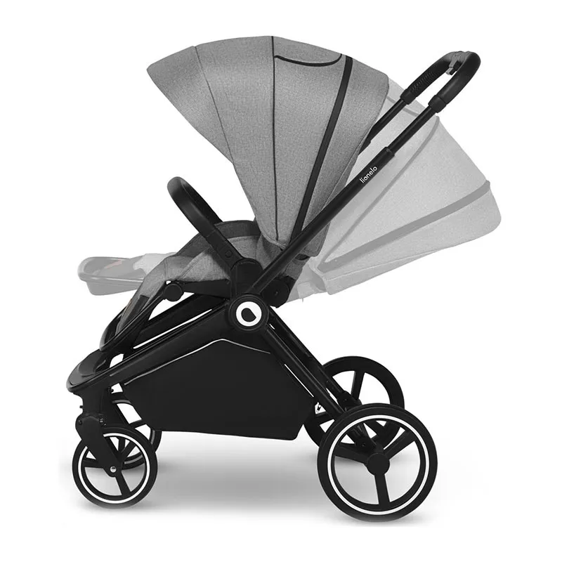 Trio Poussette Mika + Nacelle + Cosy Gr.0+ - Grey Stone-5