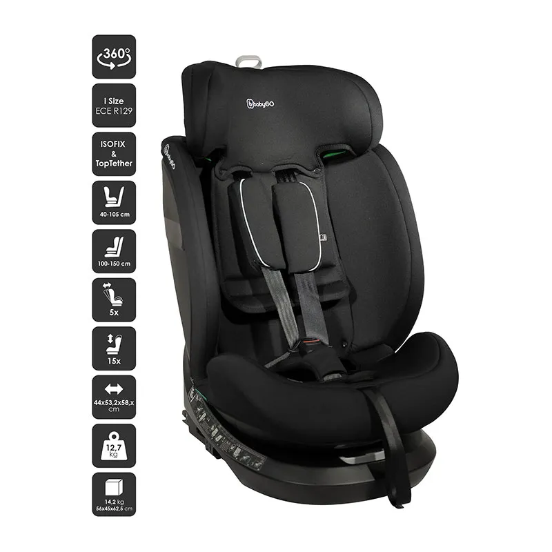 Siège-auto 360° i-Size/Isofix Protection360 40-150cm - Noir-4