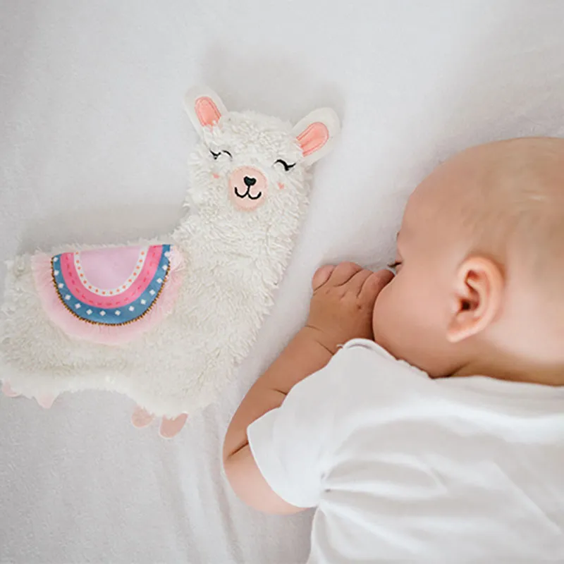 Peluche plate Lama Lulu Rose - 0m+-0