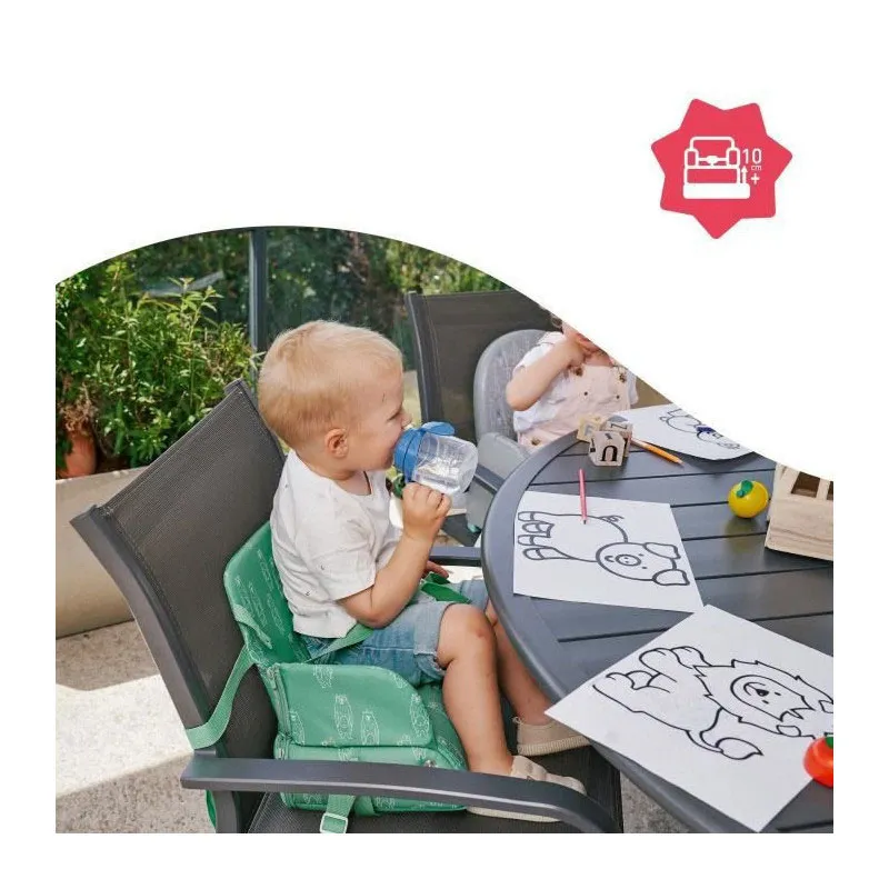 Rehausseur nomade Ourson Vert - 30x33cm-5