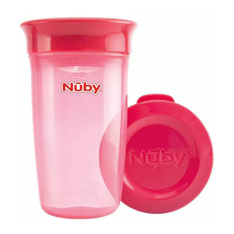 Gobelet magique 360° 300ml Rose - 6m+-1