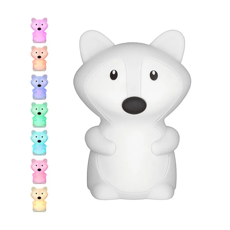 Veilleuse 8 couleurs Renard - 10,4x14,3cm-0