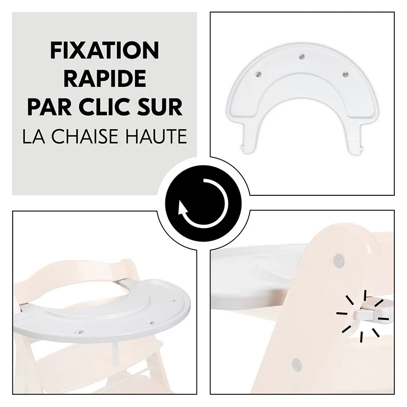 Tablette de jeu pour chaise Alpha /Beta Blanc - 6m+-4