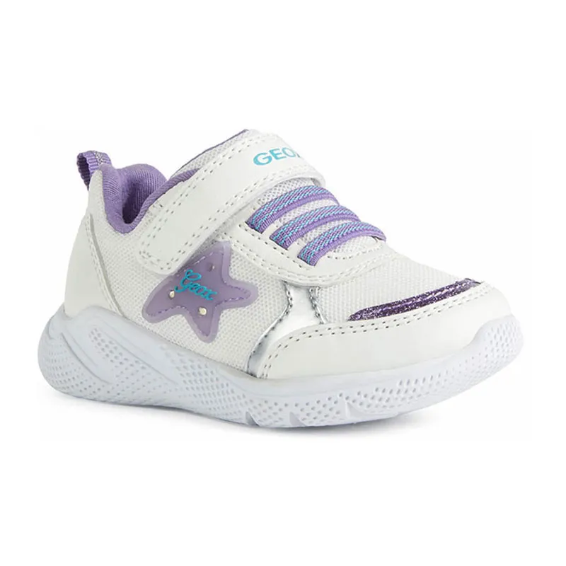 Sneakers lumineuses Sprintye Étoile - Blanc/Lila-0