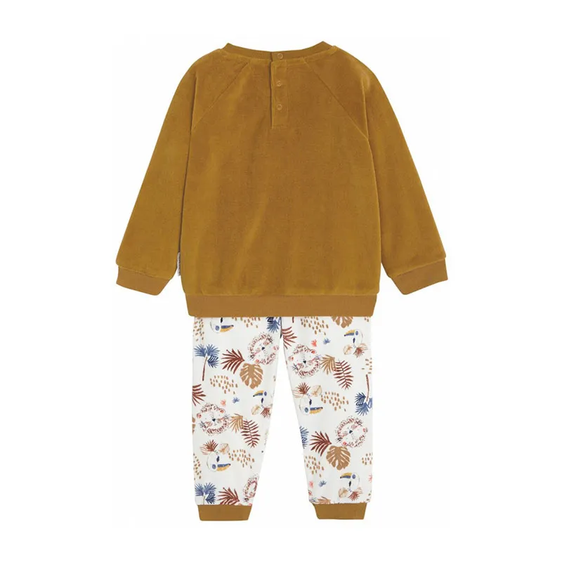 Pyjama ML Mirow - Marron/Blanc-1