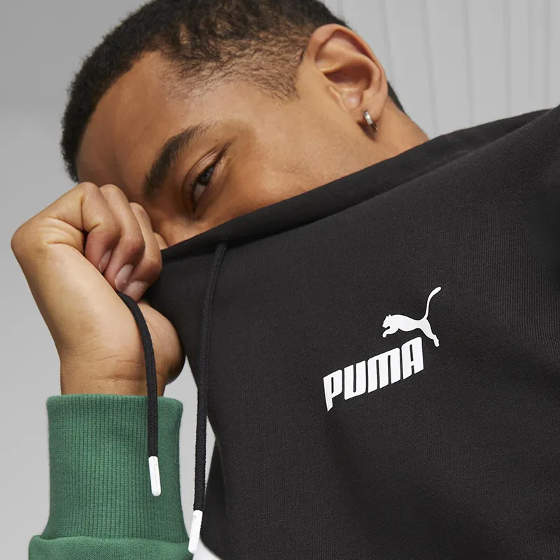 Sweat à capuche Homme Power Cat Puma - Vert/Blanc/Noir-4