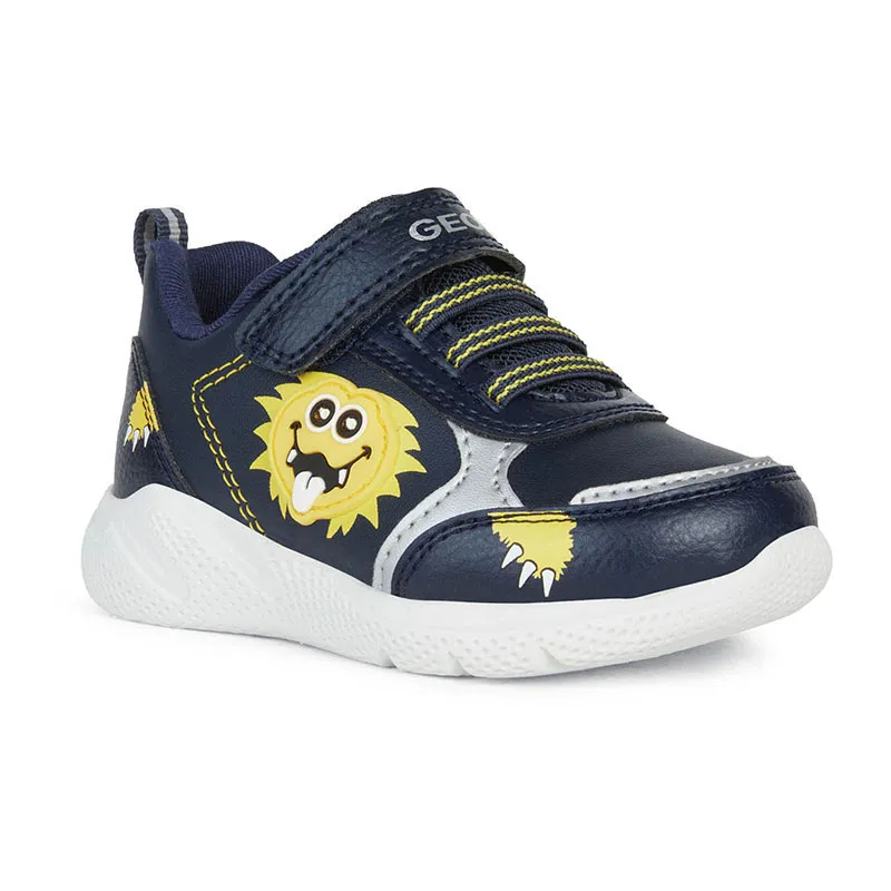 Sneakers lumineuses Sprintye - Marine/Jaune-0