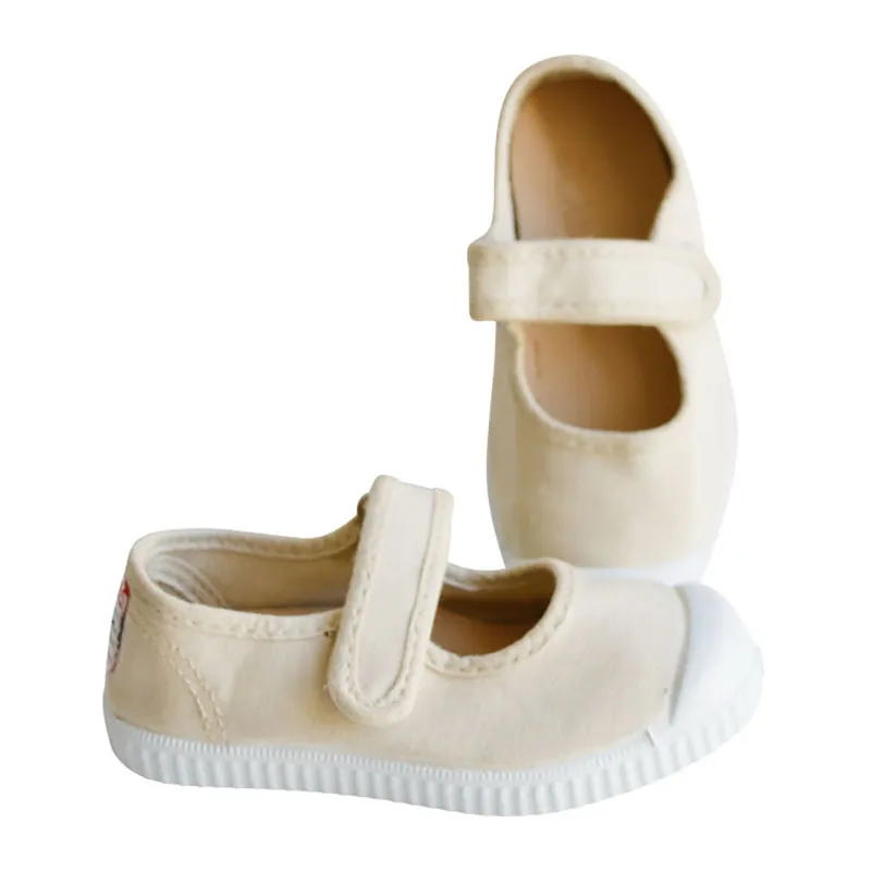 Chaussures en toiles ballerines Babies SCRATCH - Beige-1