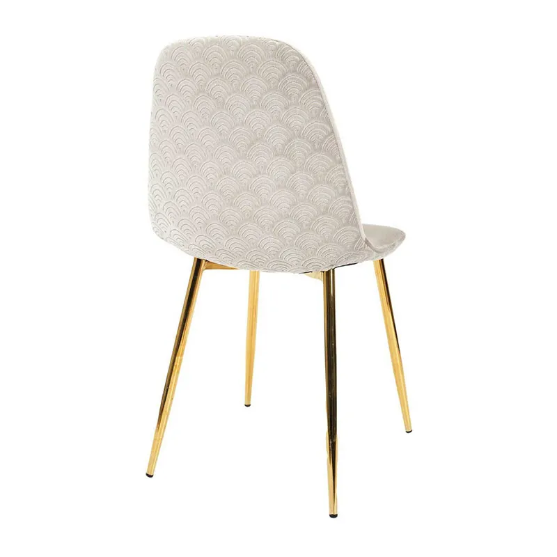 4 Chaises pieds Doré - 50x44x86cm-4