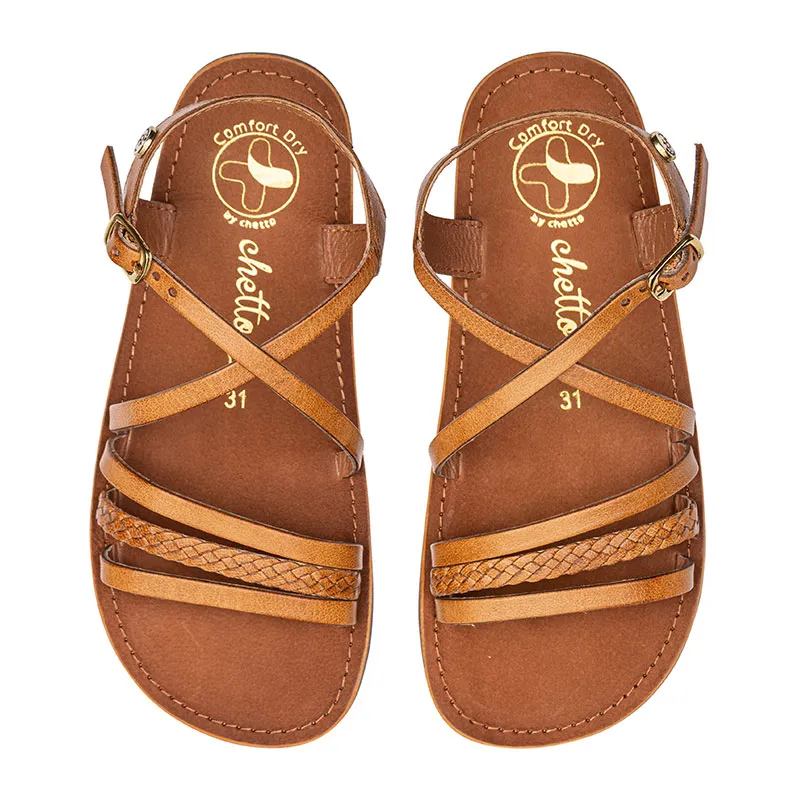 Sandales Barefoot Cuir - Naturel-4