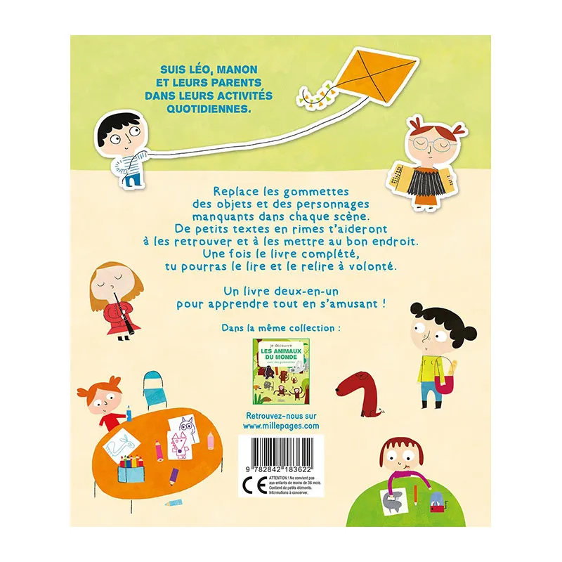 Je découvre les activités de tous les jours avec des gommettes - 4+-1